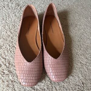 Lucky Mauve Croc-Embossed Flats